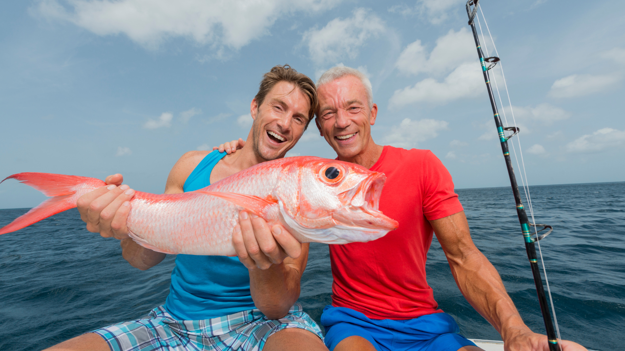 Fishing on boat in Venice, FL